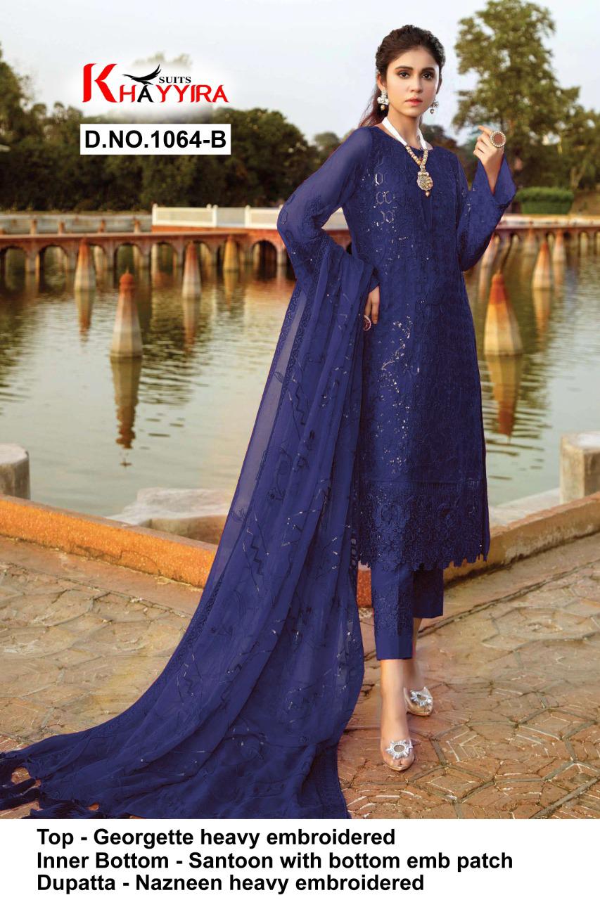 PAKISTANI SUITS D NO 1064B BY KHAYYIRA